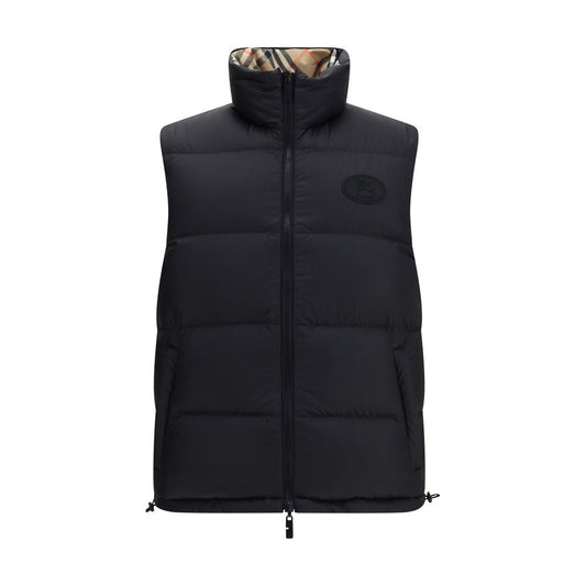 Schwarze ärmellose Jacke aus Polyester von Burberry