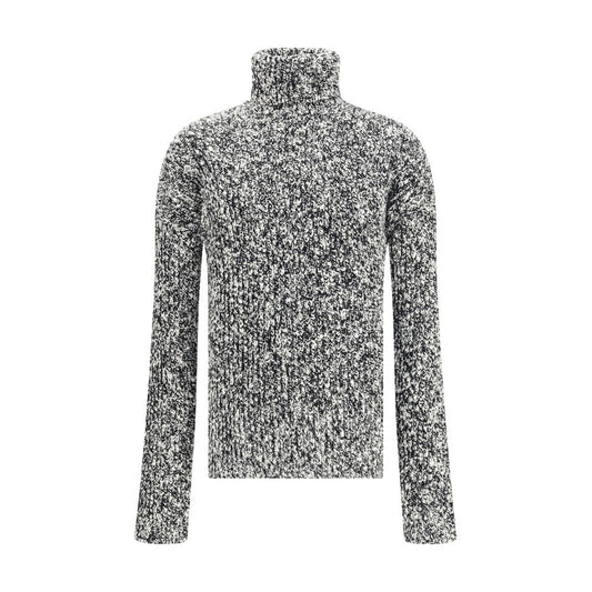 Dolce & Gabbana Weißer Rollkragenpullover aus Fleecewolle