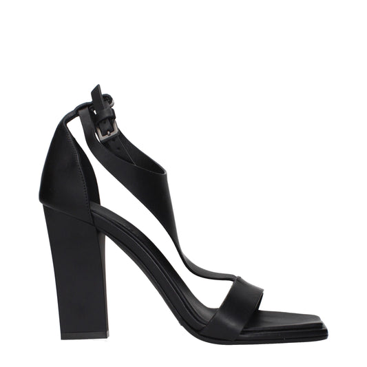 Max Mara Schwarze Leder-Stiletto-Sandalen