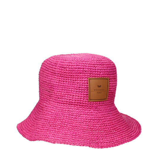 Max Mara Hut aus rosafarbenem Raffiastroh