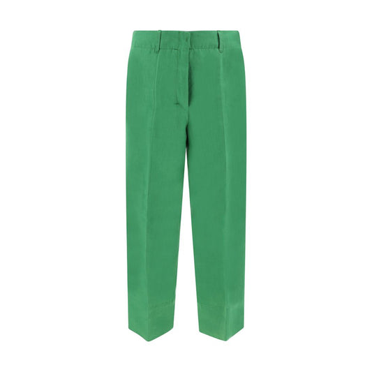 Max Mara Grüne Leinenhose für den Alltag