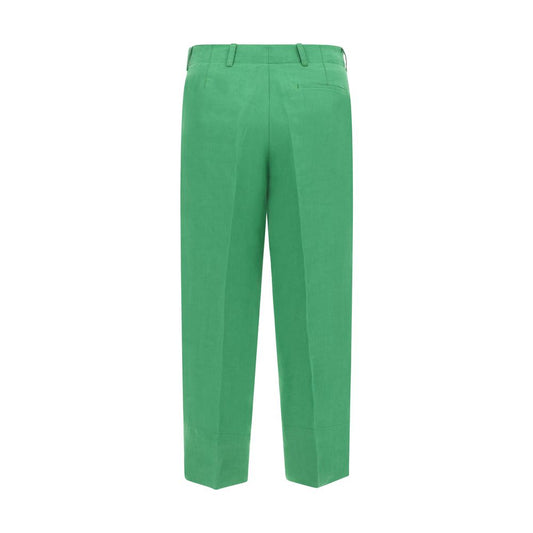 Max Mara Grüne Leinenhose für den Alltag