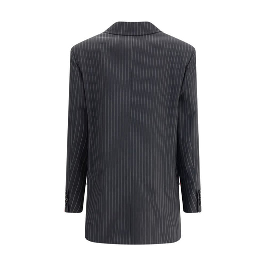 Max Mara Schwarzer Blazer aus Fleecewolle
