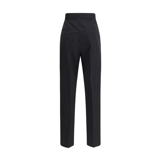 Max Mara Schwarze Woll-Fleece-Kleidungs-Hose
