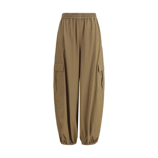 Max Mara Beige Baumwoll-Cargohose