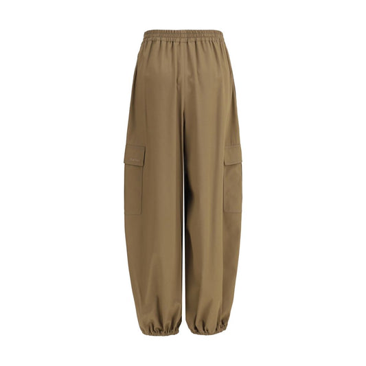 Max Mara Beige Baumwoll-Cargohose