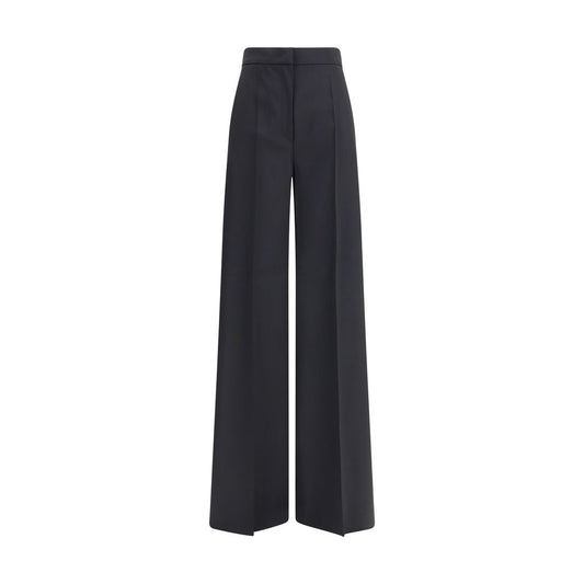 Max Mara Schwarze Fleece-Woll-Freizeithose