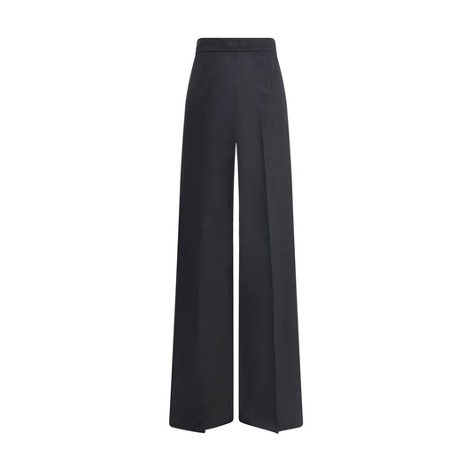 Max Mara Schwarze Fleece-Woll-Freizeithose