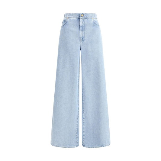Max Mara Hellblaue Jeans aus Baumwoll-Denim