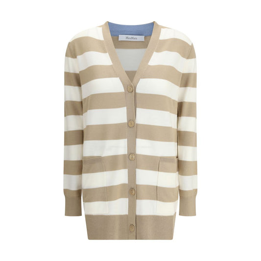 Max Mara Strickjacke aus mehrfarbigem Fleece-Wollgemisch