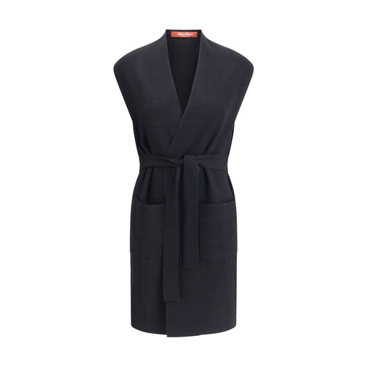 Max Mara Schwarzer Viskosemantel