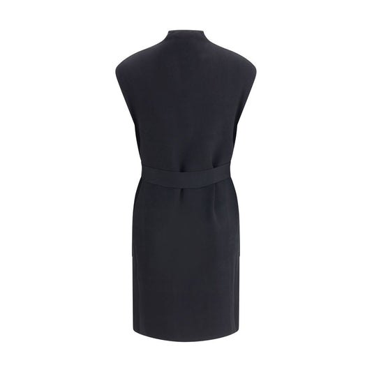 Max Mara Schwarzer Viskosemantel