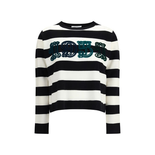 Max Mara Schwarzes Fleece-Sweatshirt aus Wolle