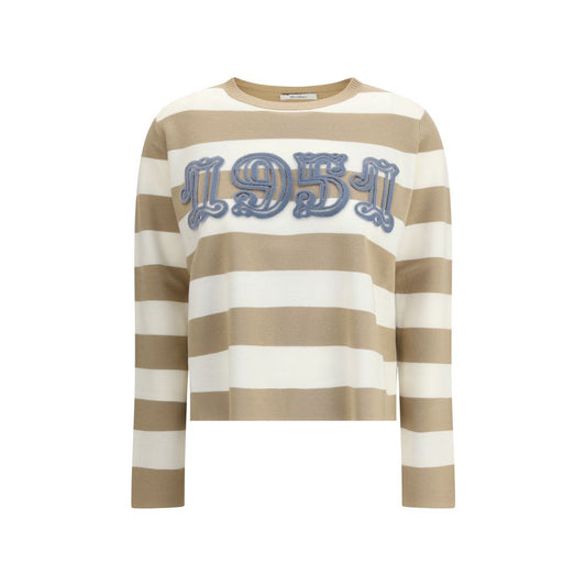 Max Mara Beige Woll-Fleece-Sweatshirt