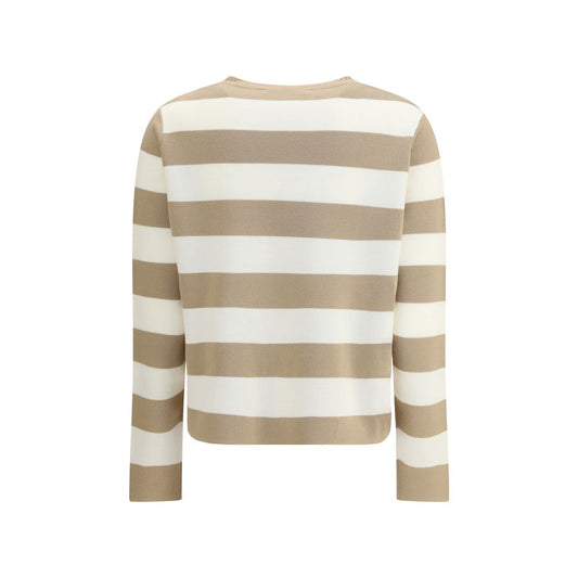 Max Mara Beige Woll-Fleece-Sweatshirt