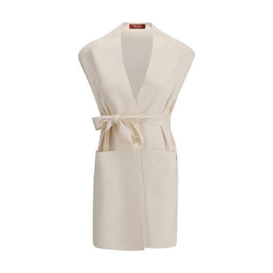 Max Mara Mantel aus cremefarbener Viskose