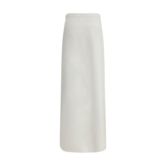 Langer Rock aus weißer Viskose von Max Mara