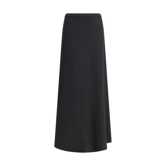 Langer Rock aus schwarzer Viskose von Max Mara