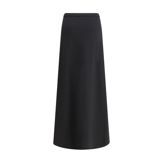 Langer Rock aus schwarzer Viskose von Max Mara