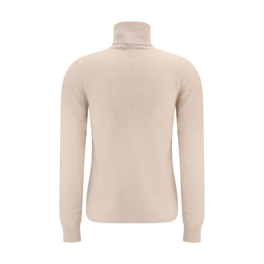 Max Mara Beige Woll-Rollkragenpullover
