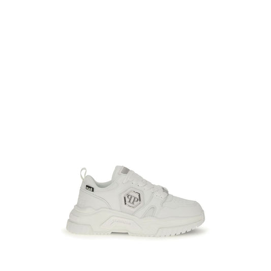Philipp Plein Weiße Polyester-Sneaker für sportliche Aktivitäten