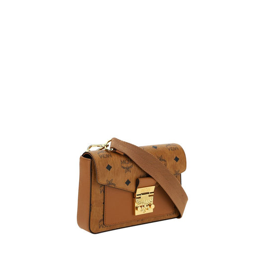 MCM Schultertasche aus braunem Kalbsleder Bos Taurus