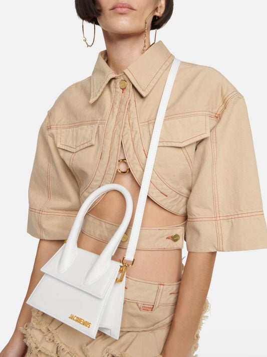 Weiße Le Chiquito Moyen Tasche von Jacquemus