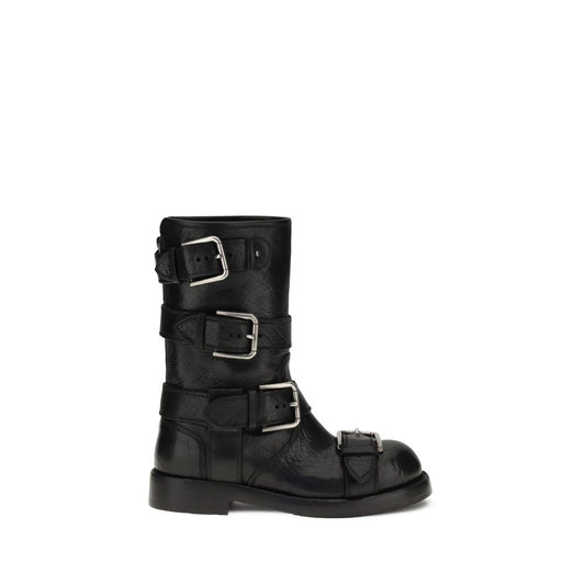 Dolce & Gabbana Lederstiefel mit Schnalle
