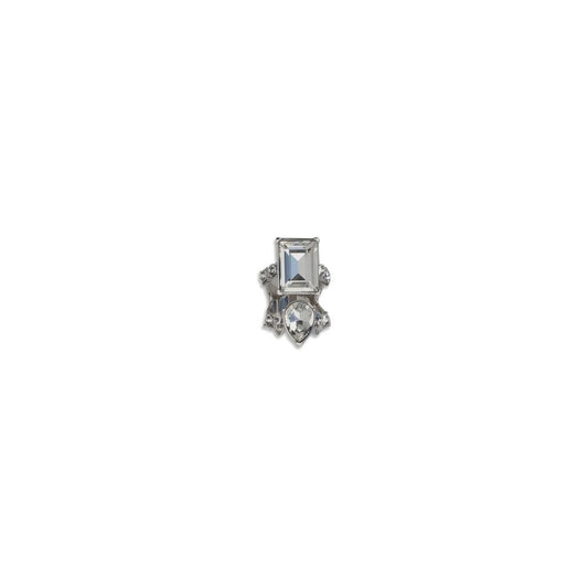 Alexander McQueen Ring aus silberfarbenem Messing