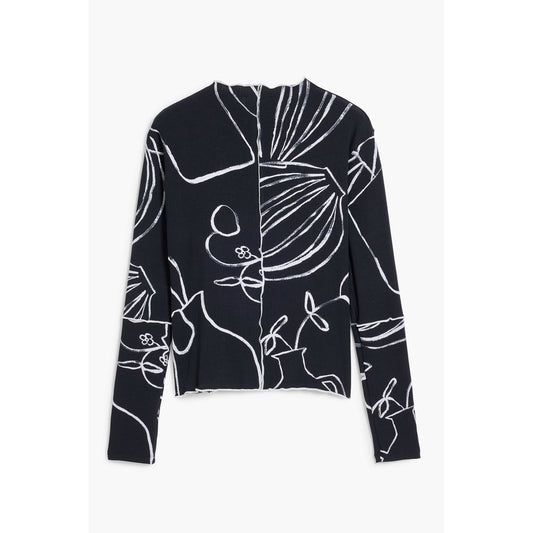 Desigual Schwarzes Elastan Damen T-Shirt