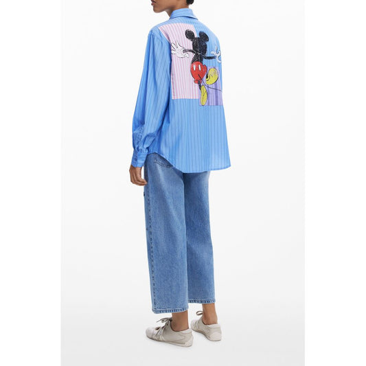 Desigual Blaues Baumwollhemd für Damen