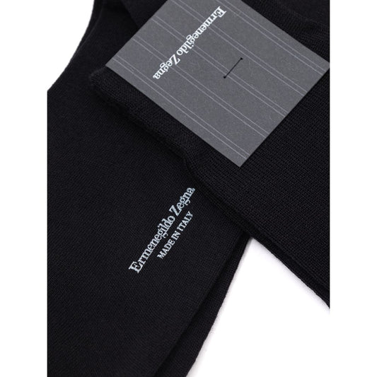 ZEGNA Schwarze Wollsocken