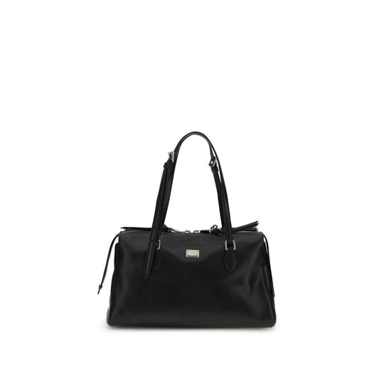 Dolce & Gabbana Schultertasche aus schwarzem Kalbsleder (Bos Taurus)