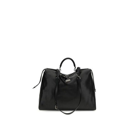 Dolce & Gabbana Handtasche aus schwarzem Kalbsleder (Bos Taurus)