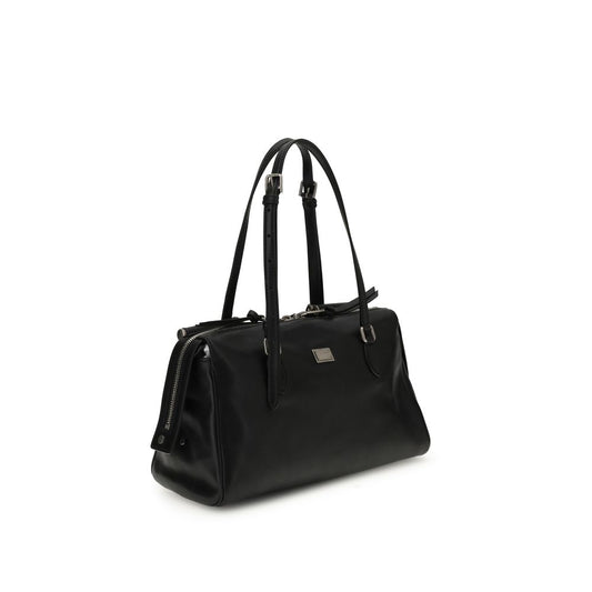 Dolce & Gabbana Schultertasche aus schwarzem Kalbsleder (Bos Taurus)