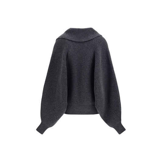 Balmain Oversize-Pullover mit Wickeleffekt