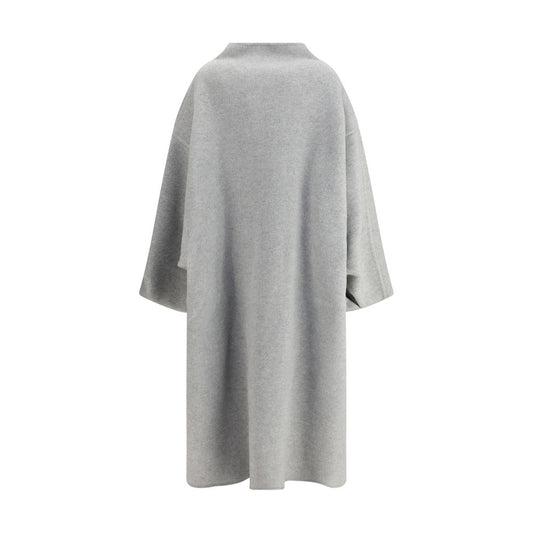 Darkpark Grauer Fleece-Wollmantel