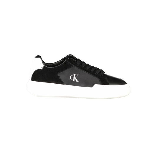 Calvin Klein Herren-Sneaker aus schwarzem Leder