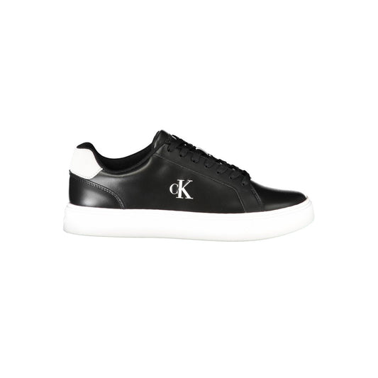Calvin Klein Herren-Sneaker aus schwarzem Leder