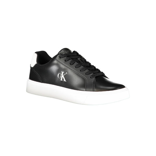 Calvin Klein Herren-Sneaker aus schwarzem Leder