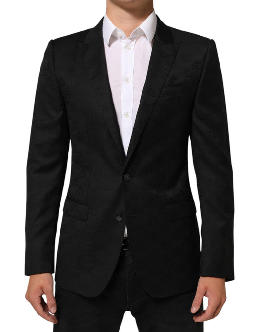 Dolce & Gabbana – Schwarzer MARTINI-Anzugblazer mit 2 Knöpfen