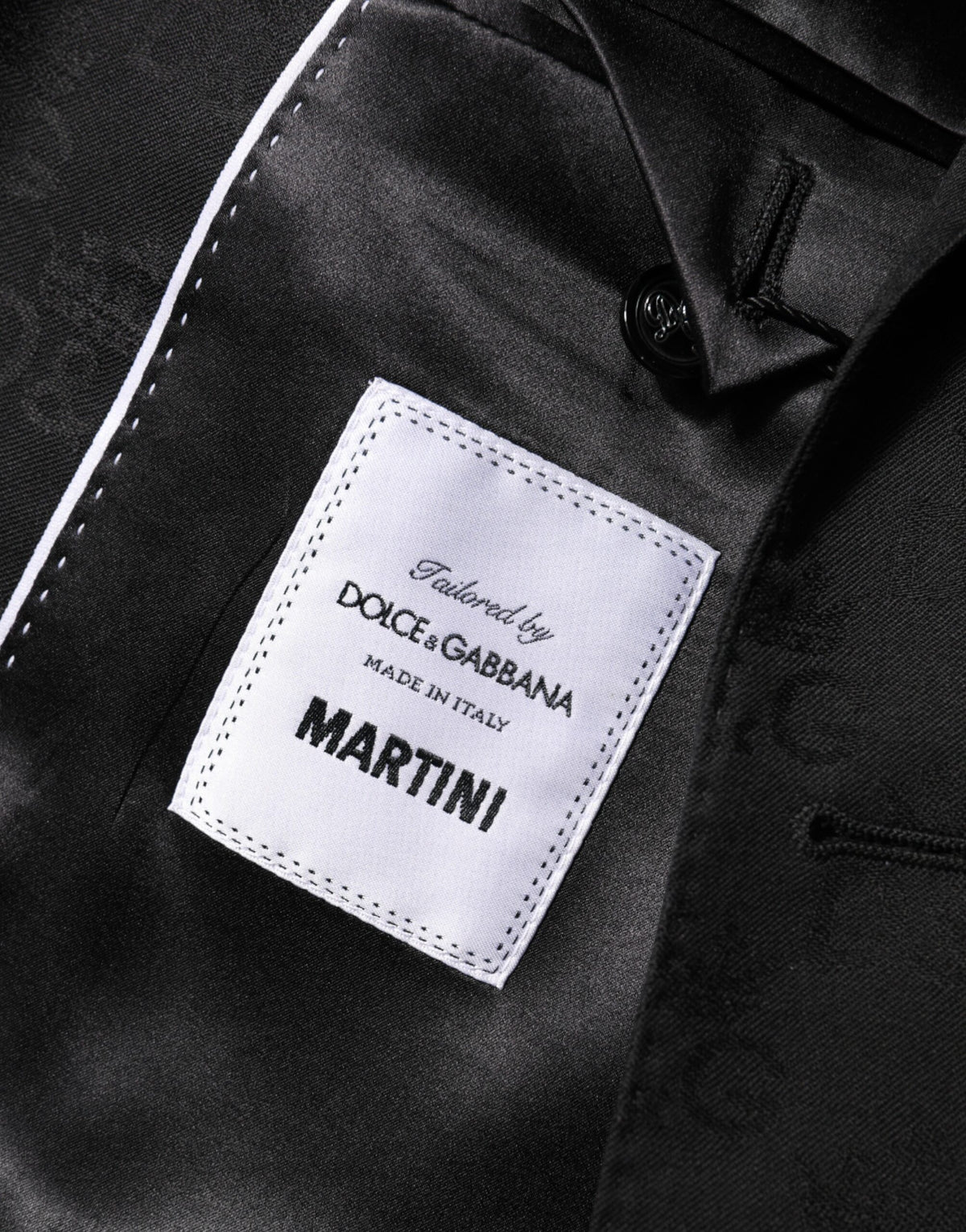 Dolce & Gabbana – Schwarzer MARTINI-Anzugblazer mit 2 Knöpfen