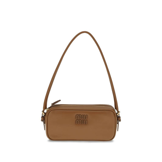 Miu Miu Schultertasche aus braunem Kalbsleder (Bos Taurus)