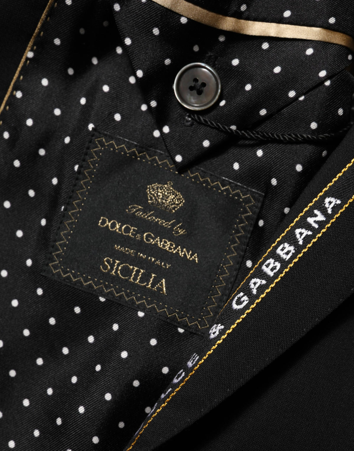 Dolce & Gabbana Schwarzer SICILIA Zweireihiger Blazer