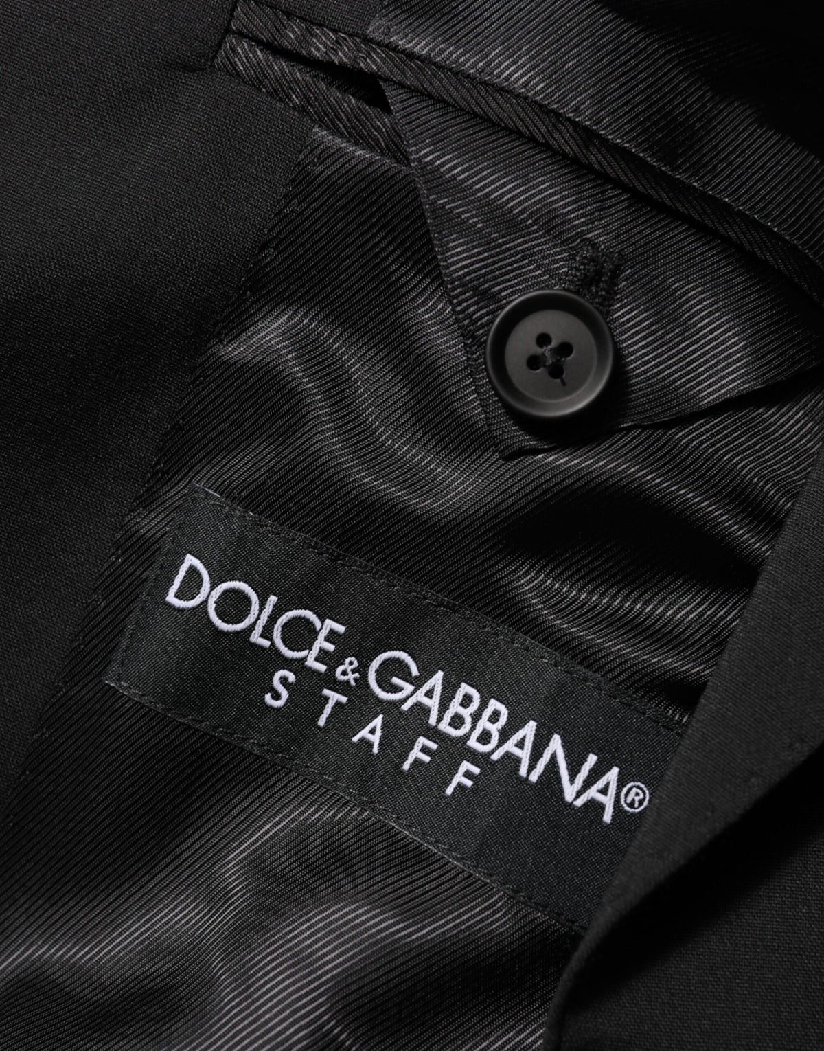 Dolce & Gabbana – Schwarzer STAFF-Anzugblazer mit 2 Knöpfen