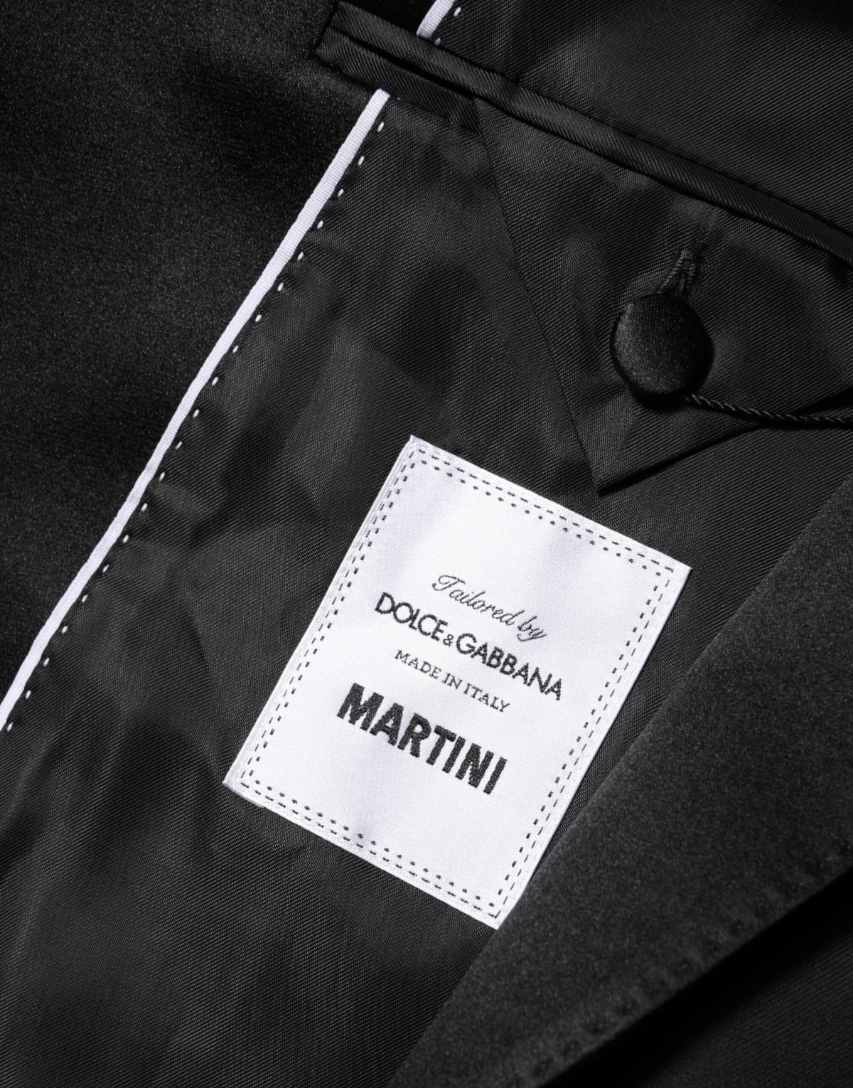 Dolce & Gabbana Schwarzer MARTINI Zweireihiger Anzugblazer