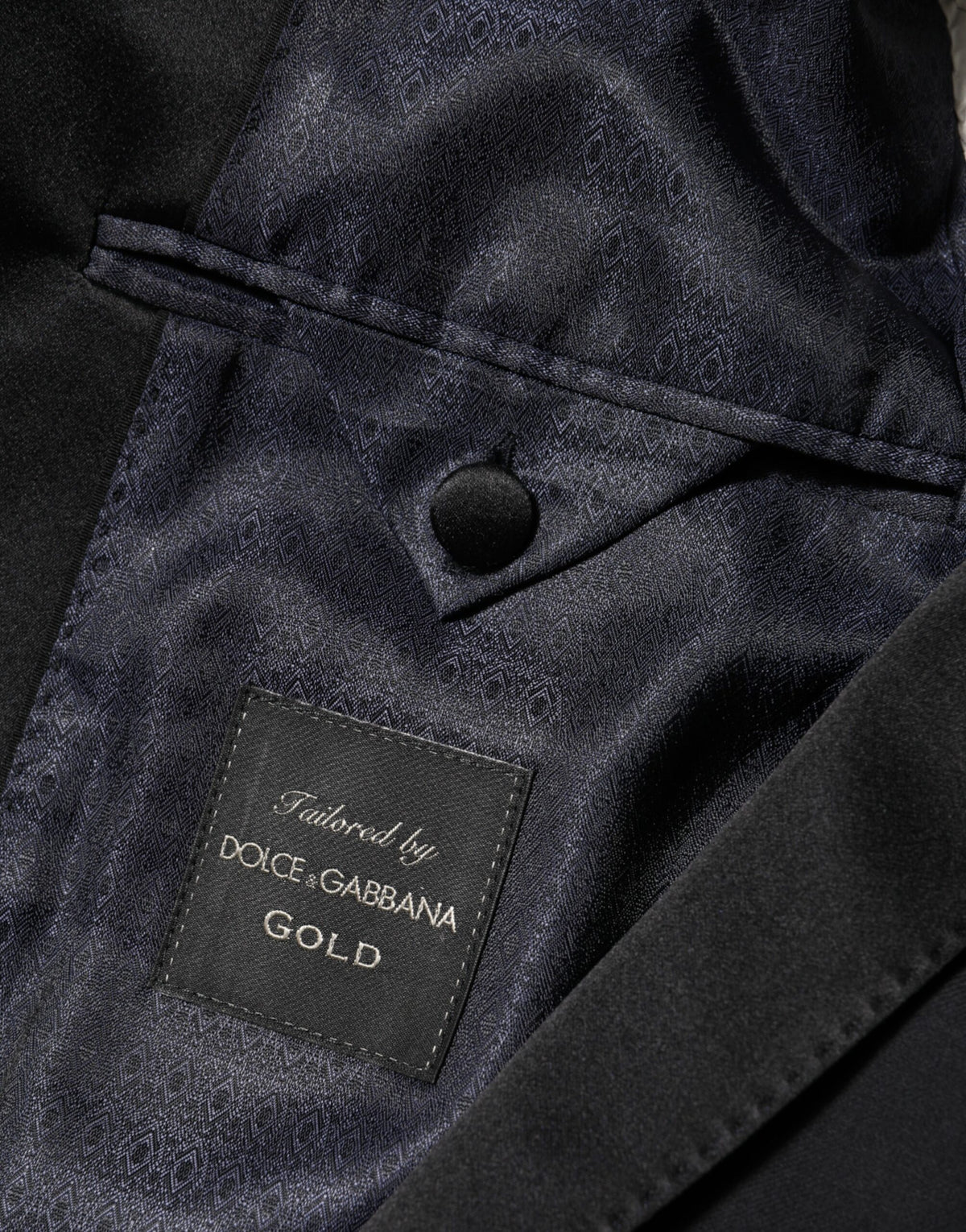 Dolce & Gabbana Schwarz GOLD 1 Knopf Anzugjacke Herren Blazer