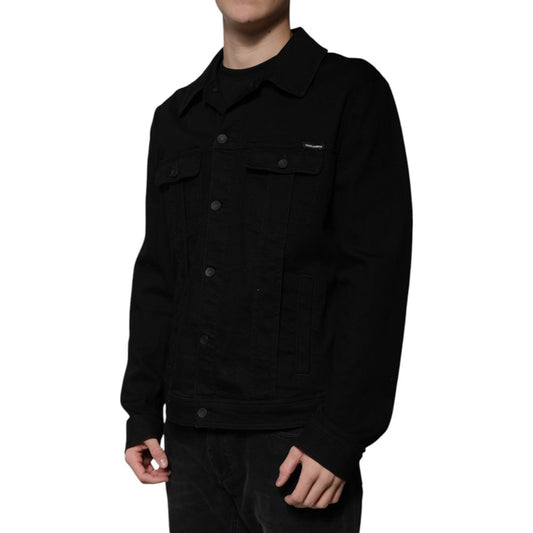 Dolce & Gabbana Schwarze Baumwoll-Jeansjacke