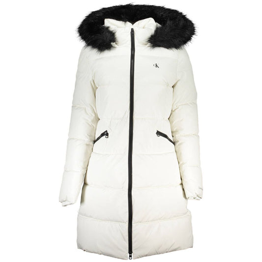 Calvin Klein Weiße Polyesterjacken und -mäntel