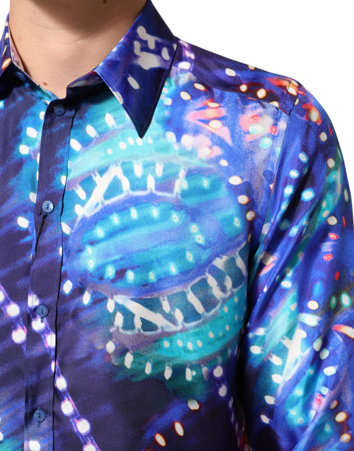 Dolce & Gabbana Mehrfarbiges Luminarie MARTINI Slim Herrenhemd
